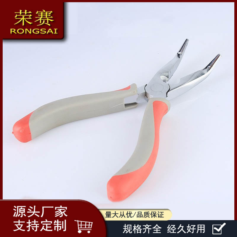 大量批发6寸弯嘴钳子五金工具手工钳子弯头钳厂家批发五金工具