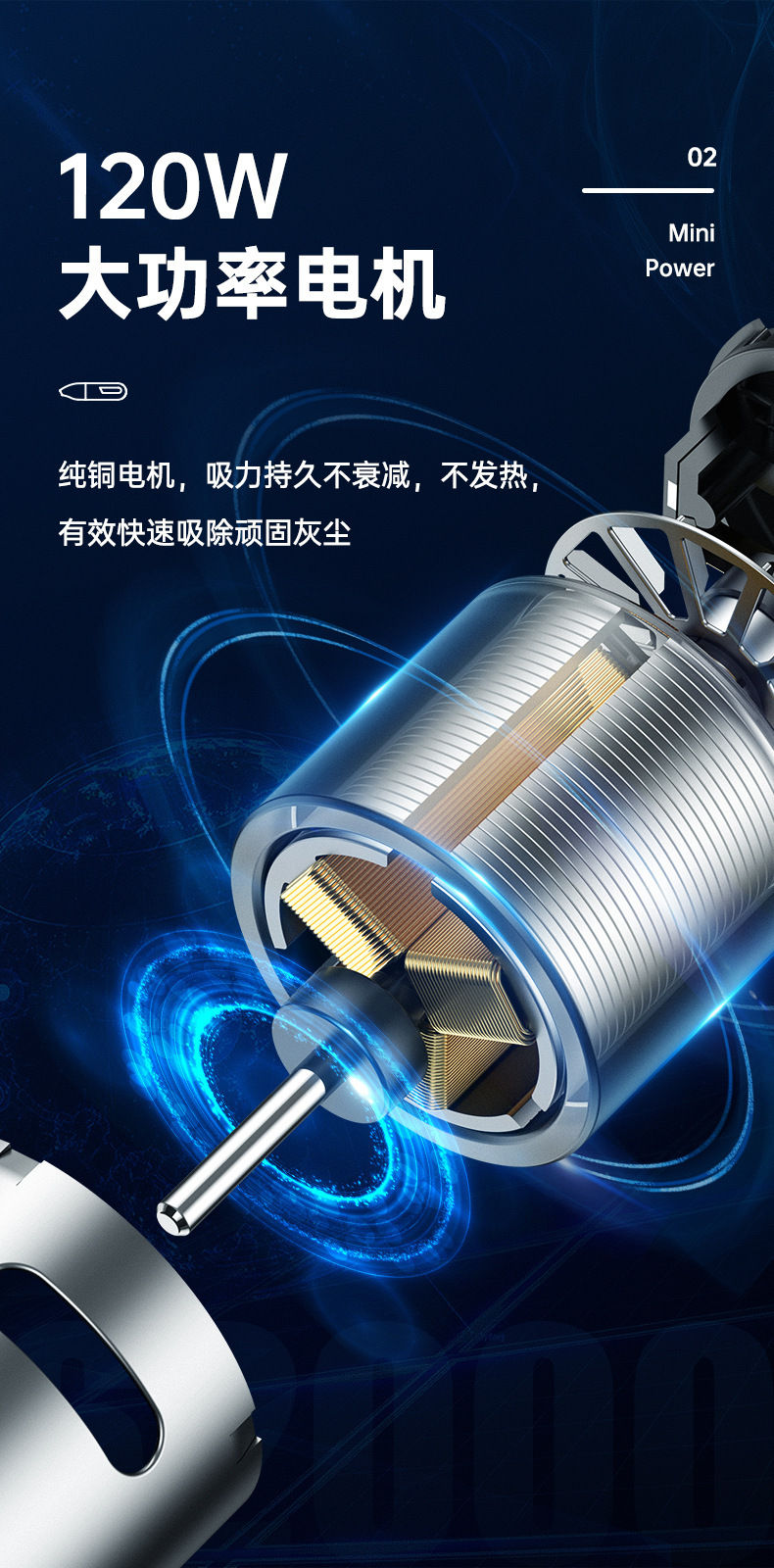 Car-Mounted Small Car Window Wireless Vacuum Cleaner with Strong Suction for Window Gaps and Windowsills, Handheld Vacuum Cleaner for Home Use