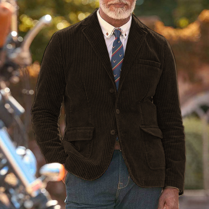 2024 Winter Herren Cord Einfarbig Anzugjacke für Männer_voghion.com