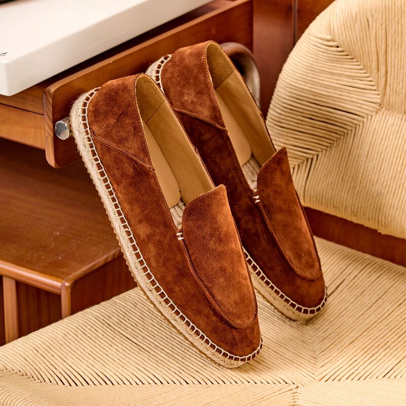 Dropshipping Retro Sailing Shoes Summer Low-Top British Sheepskin Fur-Woven American-Style Casual Genuine Leather Fisherman Shoes