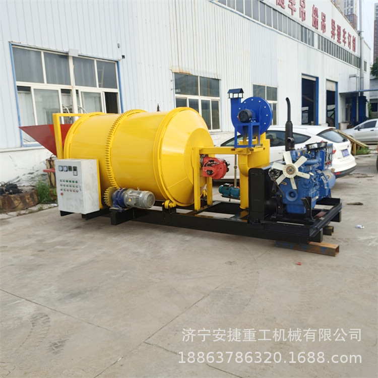 冷补料沥青搅拌机 1.5方固定式沥青拌和机 小型自上料滚筒拌和机