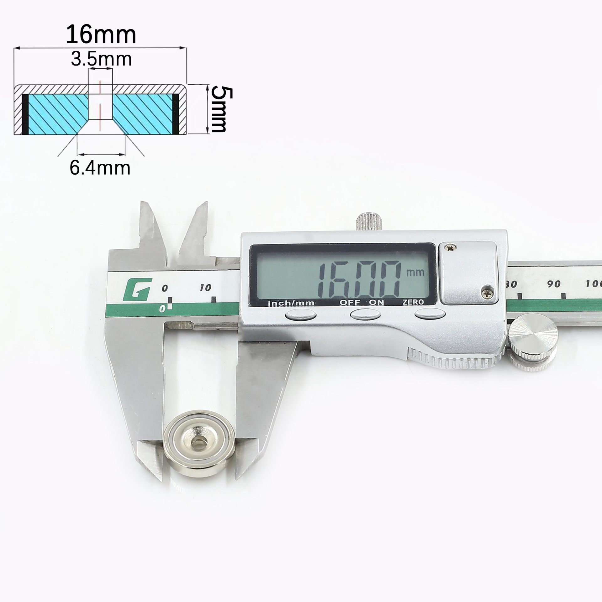 Imán de salvamento fuerte de anillo redondo, fijo en aguas profundas, para artefactos magnéticos o pesca