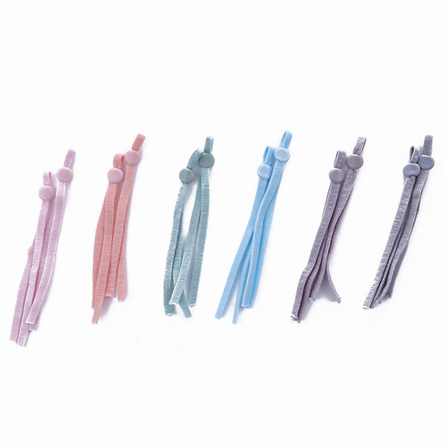 Manufacturer wholesale 5mm black and white color rope ear straps narrow elastic rope lentil adjustable rope