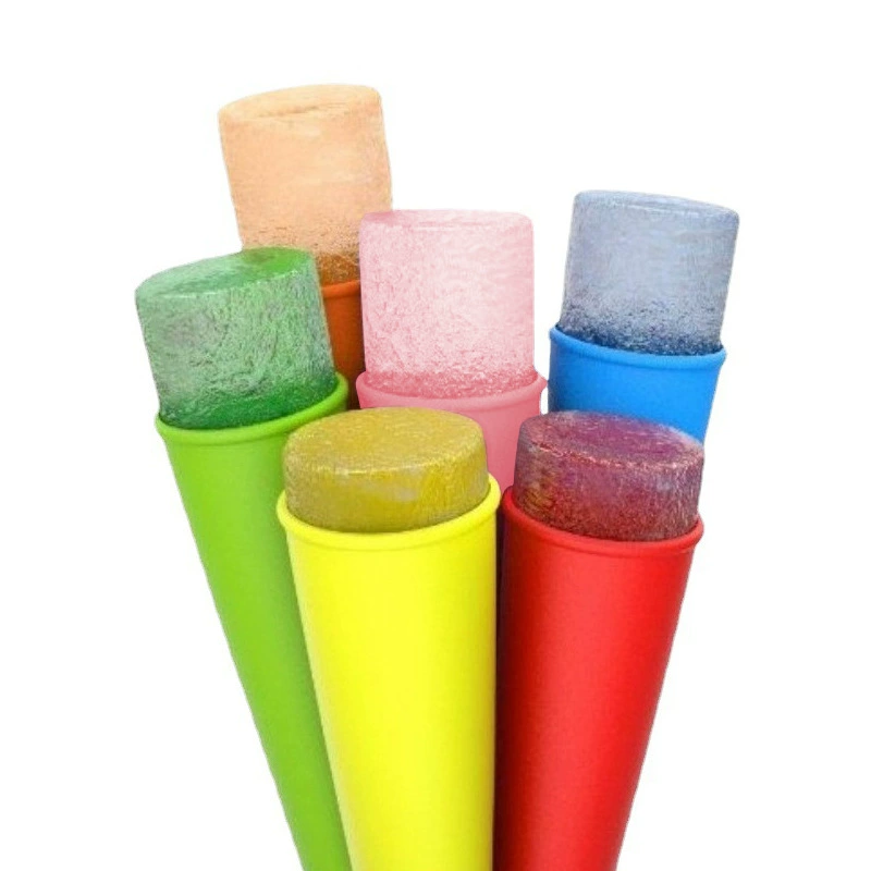 Многоразовые силиконовые формы для мороженого и фруктового льда с крышками для детей, пищевой силикон