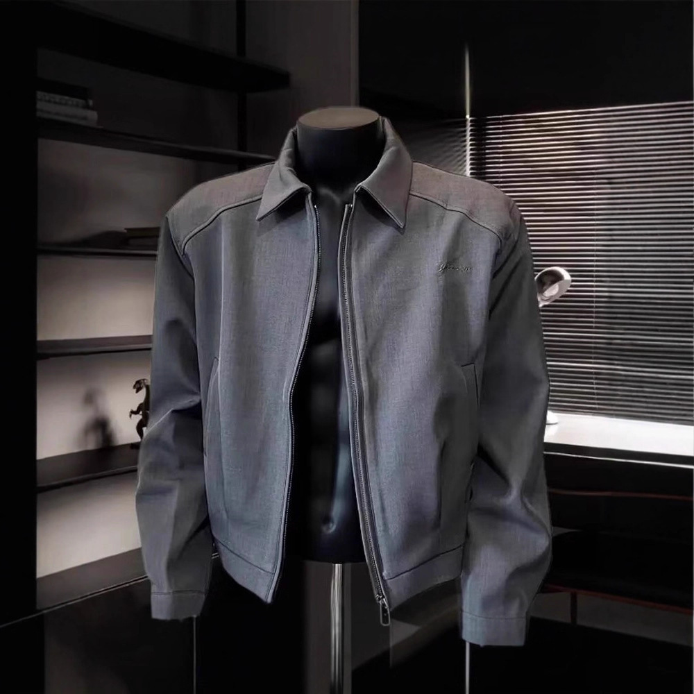 Cleanfit Shoulder Pad Lapel Short Jacket Men's High-End Handsome Workwear Spring and Autum Boxy Executive Jacket Youth