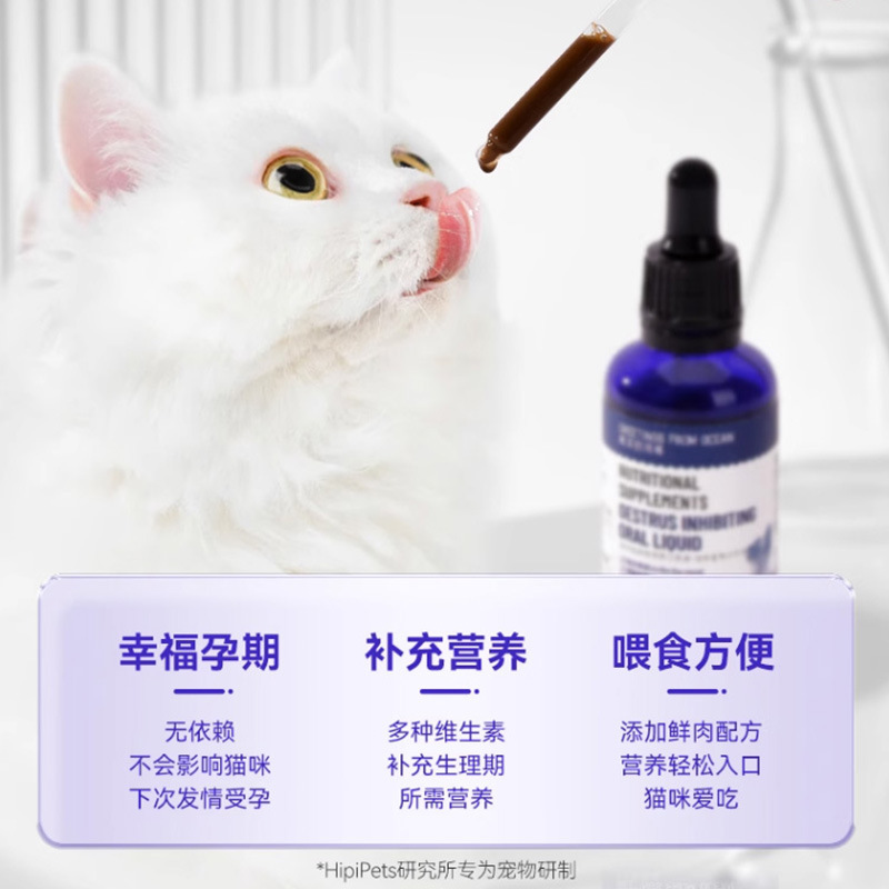 El líquido oral cuentagotas prohibido para gatos inhibe la lujuria, alivia el celo y la ansiedad, se convierte en un suplemento nutricional universal para gatos