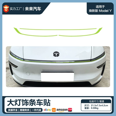 Suitable for Tesla's New Version Model Y3 Headlight Trim Junipery Car Headlight Decoration Color Changing Film