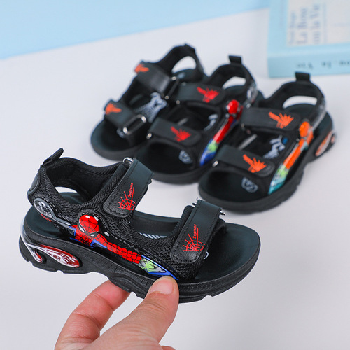 夏季新款2023男童韩版休闲卡通凉鞋小学生宝宝童防滑软底沙滩鞋子