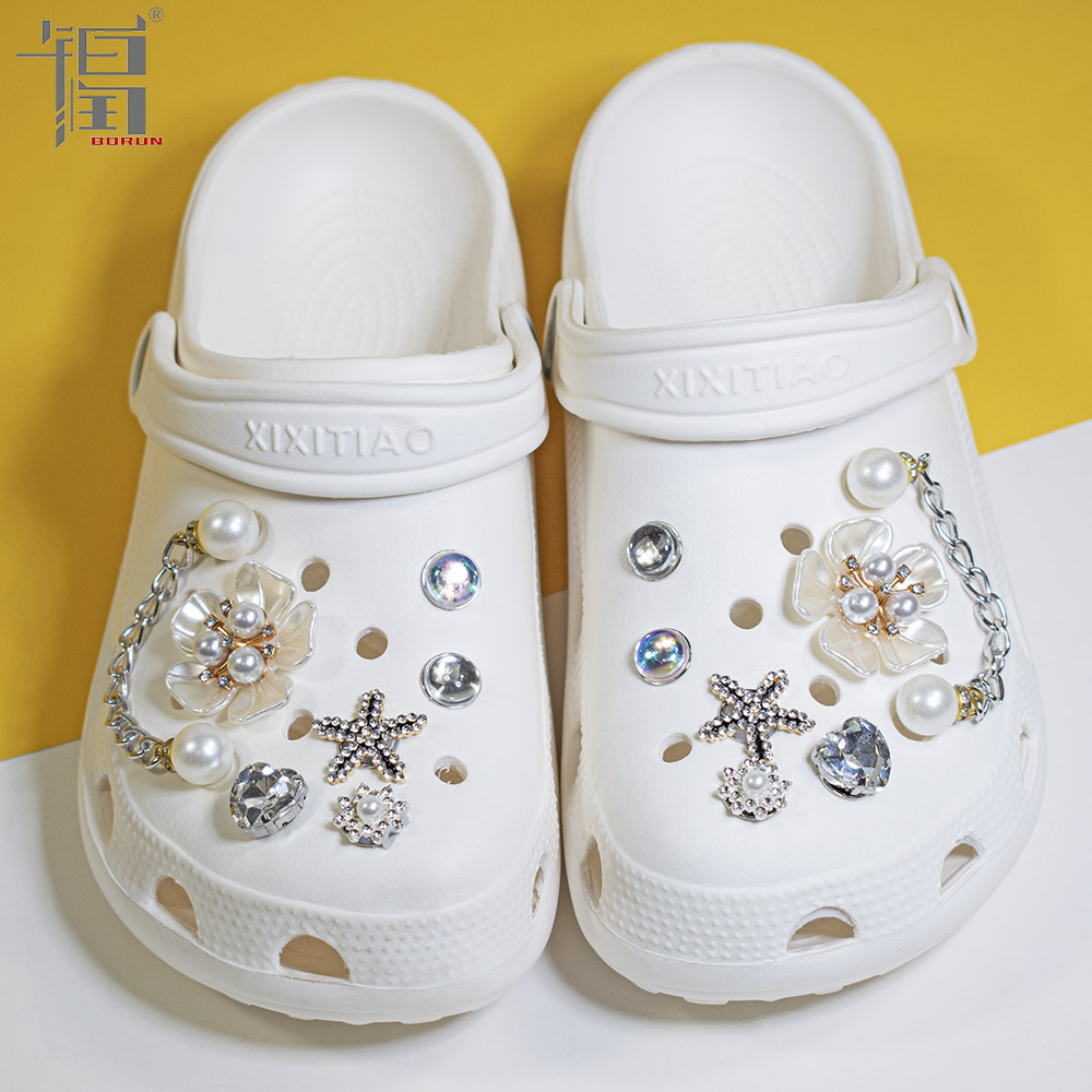 Brand Crocs-style slippers with accessories