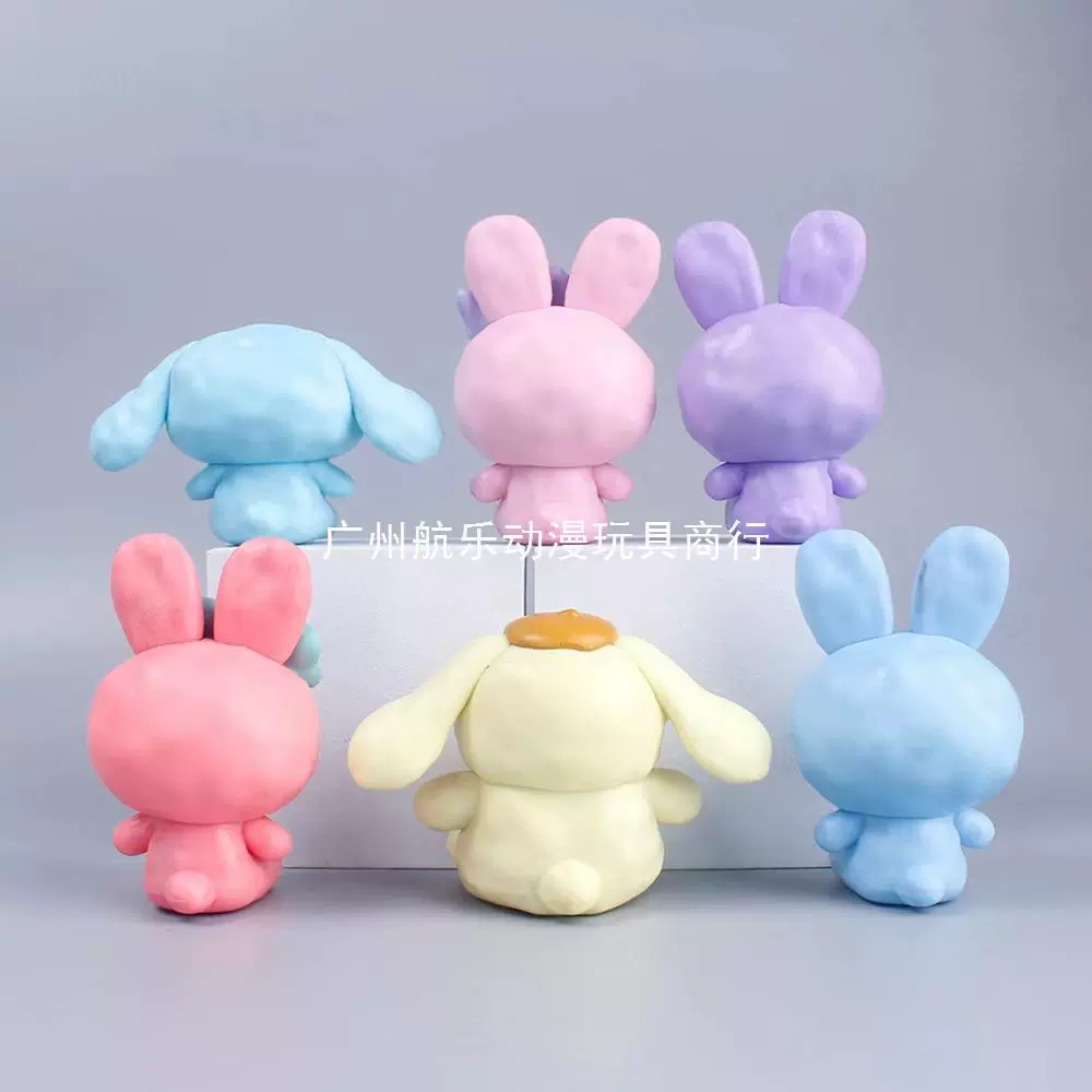 Q-версия куклы Melody с одеждой кролика, фигурки Melody/Paccha/собака/Kuromi, украшения, DIY для сцены и декорации торта
