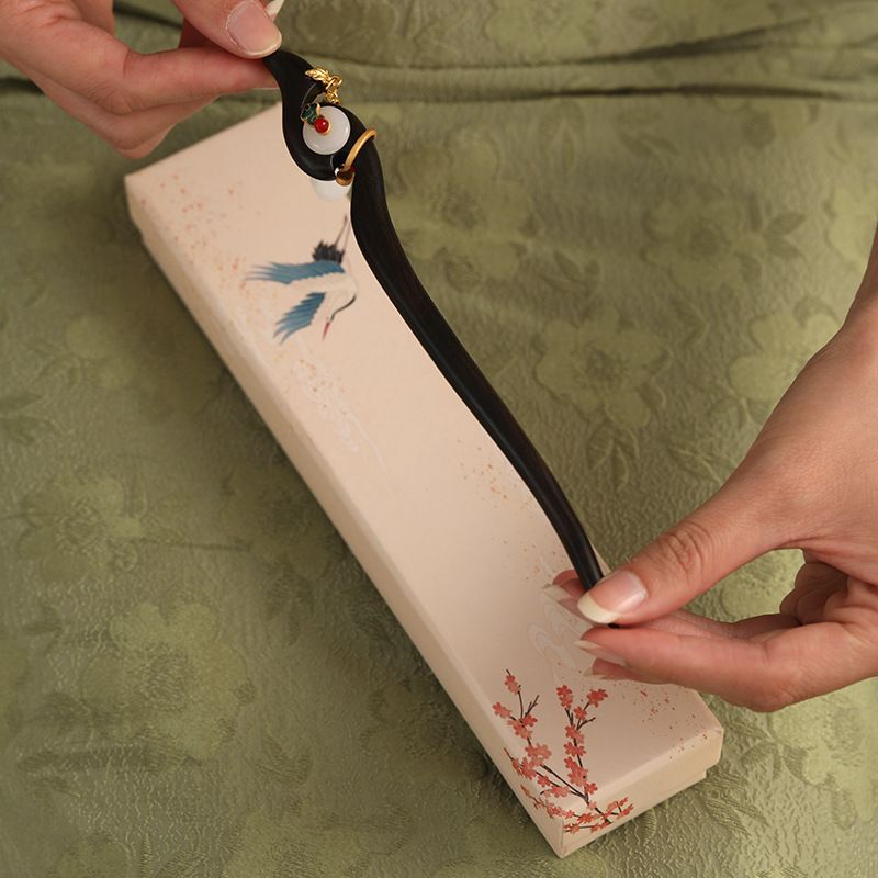 Antiguo estilo negro madera de madera de madera de cabello para mujeres Hanfu cabello de madera nuevo estilo chino cabello de estilo chino cabello de estilo chino regalos de Qixi