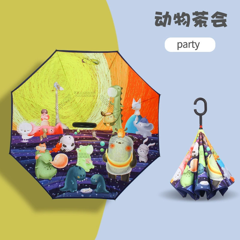 Children's cartoon handle, umbrella for students, custom-made