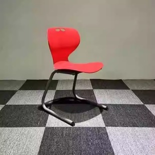 Simple Plastic Bow-Shaped Learning Chair School Student Children Training Class Stool Company Meeting Training Employee Chair
