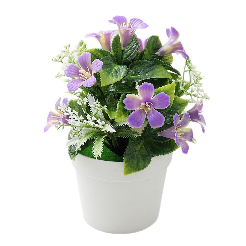 Hengrui 模擬朝顔鉢植えプラスチックホームデコレーション造花オフィスデスクトップ小型鉢植えクロスボーダー工場|undefined