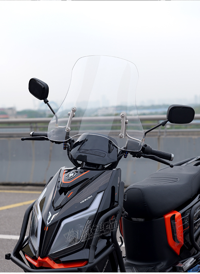 Suitable for Racing Pigeon Black Warrior Electric Vehicle Special Front Windshield T360 Windshield Glass Thickeneded Takeaway Rider Universal