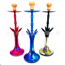 跨境外贸阿拉伯水烟大号四管MIG铝合金插件酒吧夜店水烟壶hookah