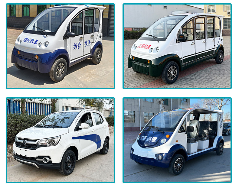 Campus Factory Property Security Patrol Vehicle Shuttle Bus 5-Seat 8-Seat Sightseeing Vehicle Enclosed Four-Wheel Electric Patrol Vehicle