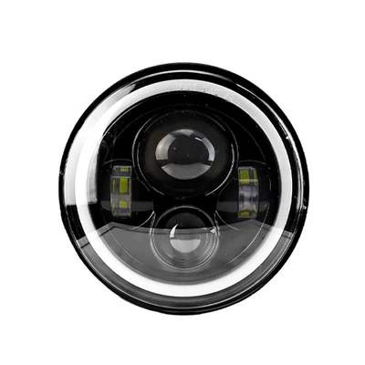 7inch 5.8inch Wrangler Headlight Ön faralar - 7inch-wrangler-car-light-4-beads-yellow-and-white-light-regular-round