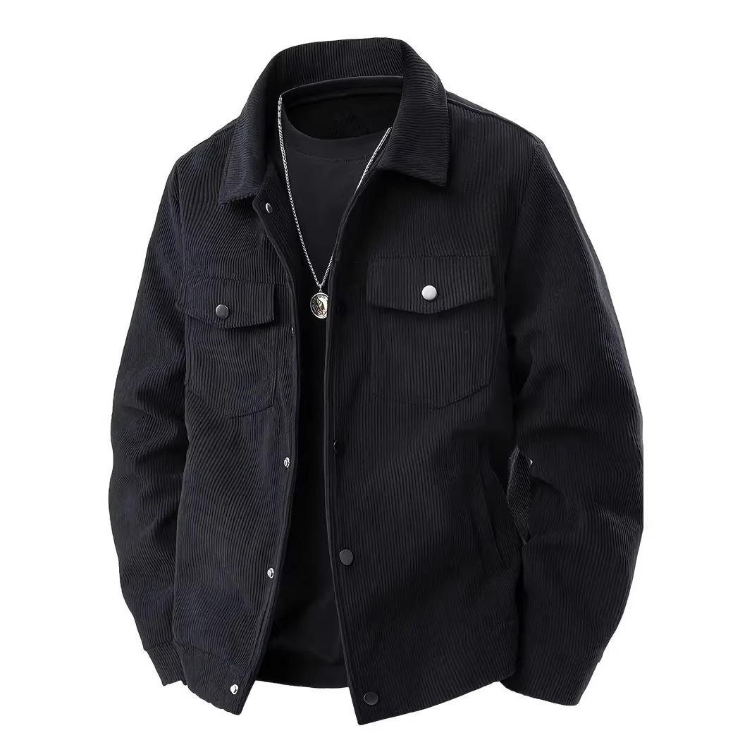 European and American Cross-Border Popular Foreign Trade Products Amazon Aliexpress Shein Men's Corduroy Work Jacket