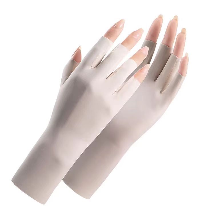 아이스 실크 핑거 반손가락 스킨 컬러