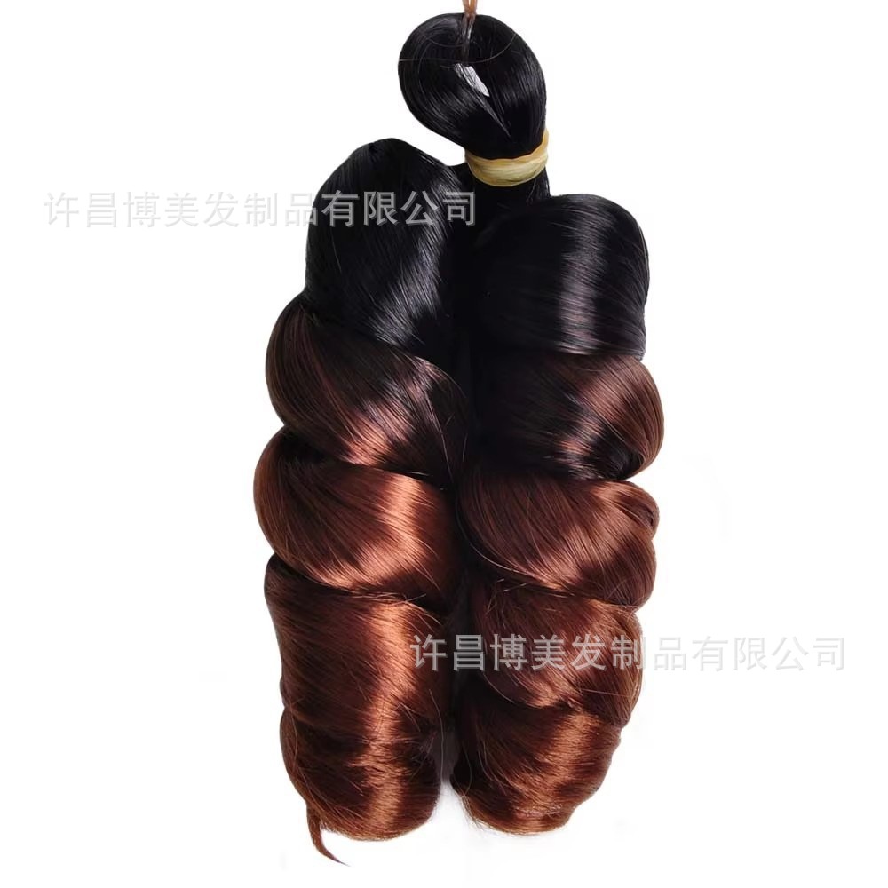 Crochet cabello fibra química francés espiral roll Italy curls Crochet Braids Hair peluca africana