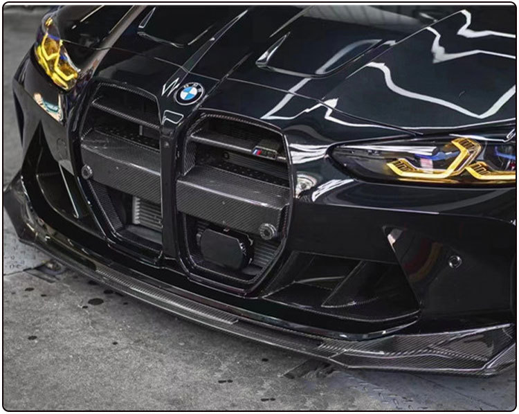 Suitable for new BMW M3 M4 G80 G82 modified dry carbon fiber CSL medium mesh grille 2021 +