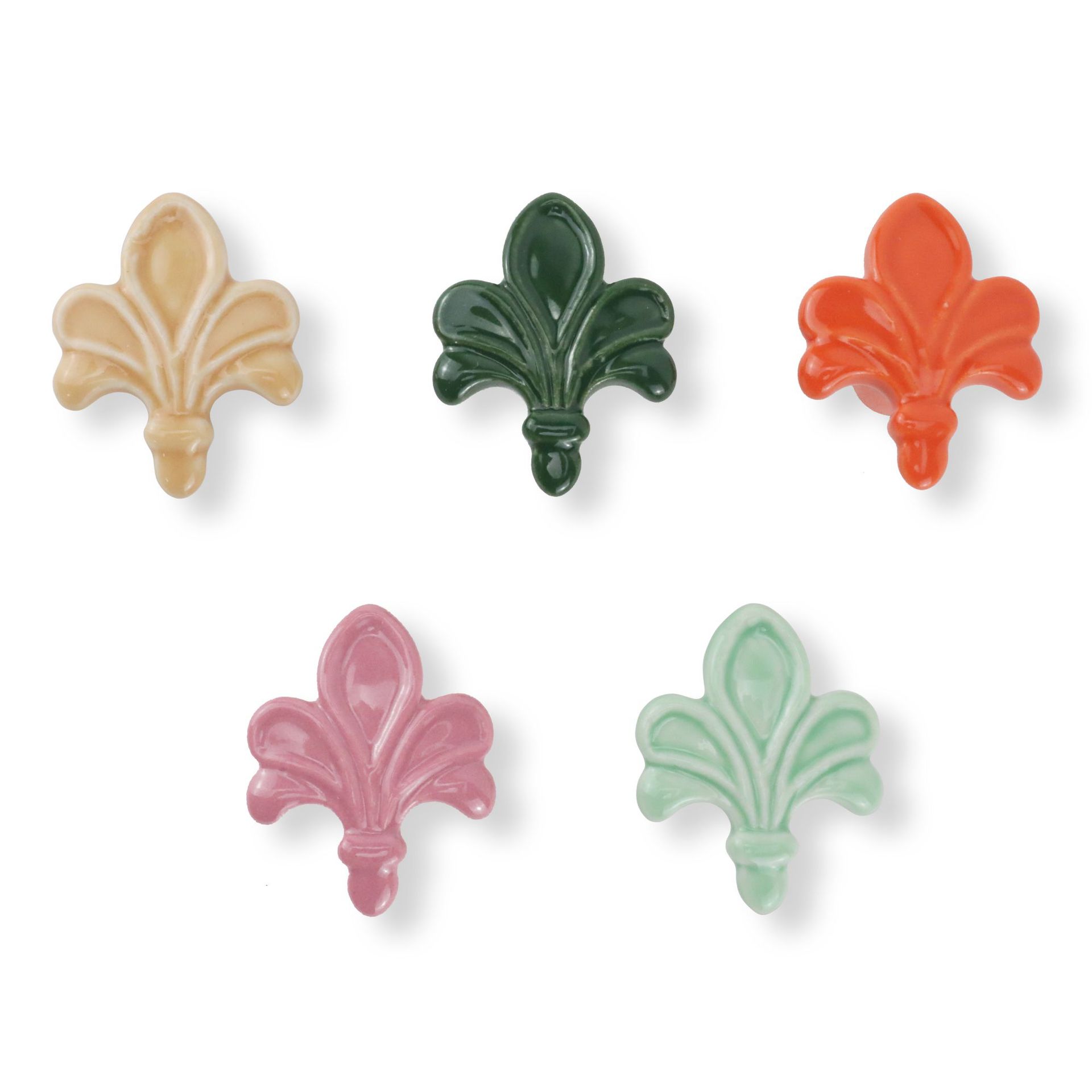 批發楓葉陶瓷拉手兒童家具櫃門把手免打孔衣櫃拉手奶油風抽屜拉手