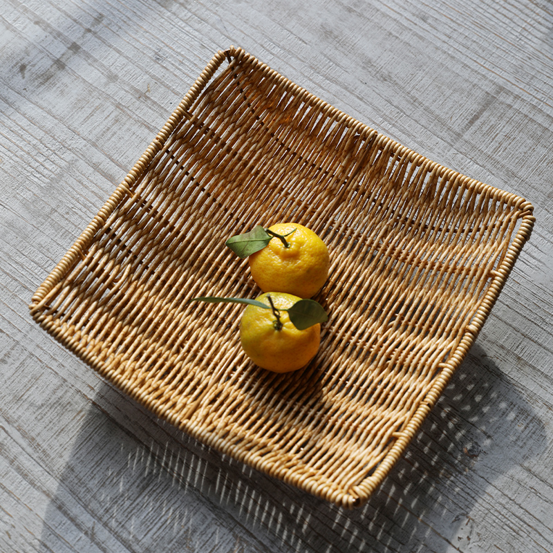 Kens Nórdico de frutas platos de comedor sala de estar mesa de té en el hogar canasta de bocadillos en línea ins canasta de bocadillos imitación de藤 nuevo