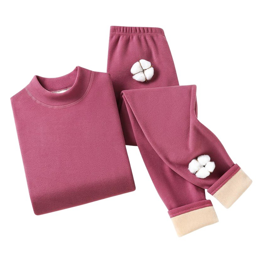 Ropa interior térmica de mediana edad y ancianos ropa interior engrosada forrada de lana para hombres ropa de otoño pantalones largos traje madre de terciopelo traje térmico mujeres