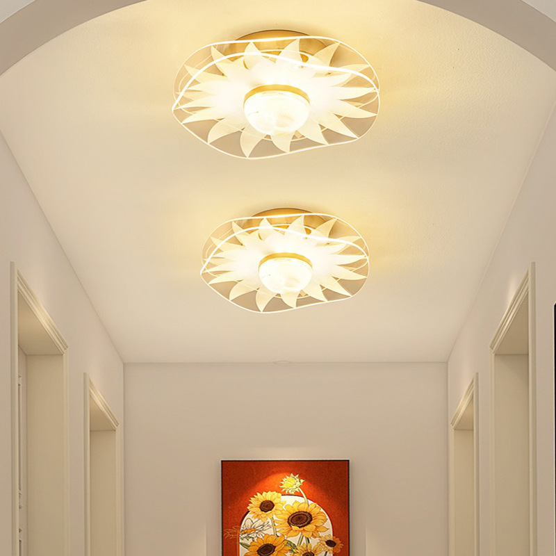 Luces de pasillo de mariposas Dormitorio de lujo ligero moderno pasillo pasillo lámpara de pared flor creativa guardarropa balcón luz LED ninguno