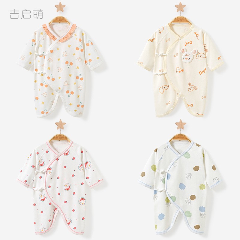 Ropa de bebé recién nacido para primavera y otoño, pelele fino de algodón, conjunto de mariposa de algodón puro para 0-3 meses, mono para bebé recién nacido.