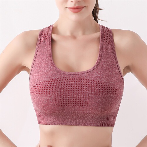 Cross-border European and American fitness sports bra outerwear running yoga shockproof comfortable with chest pads sports backless top