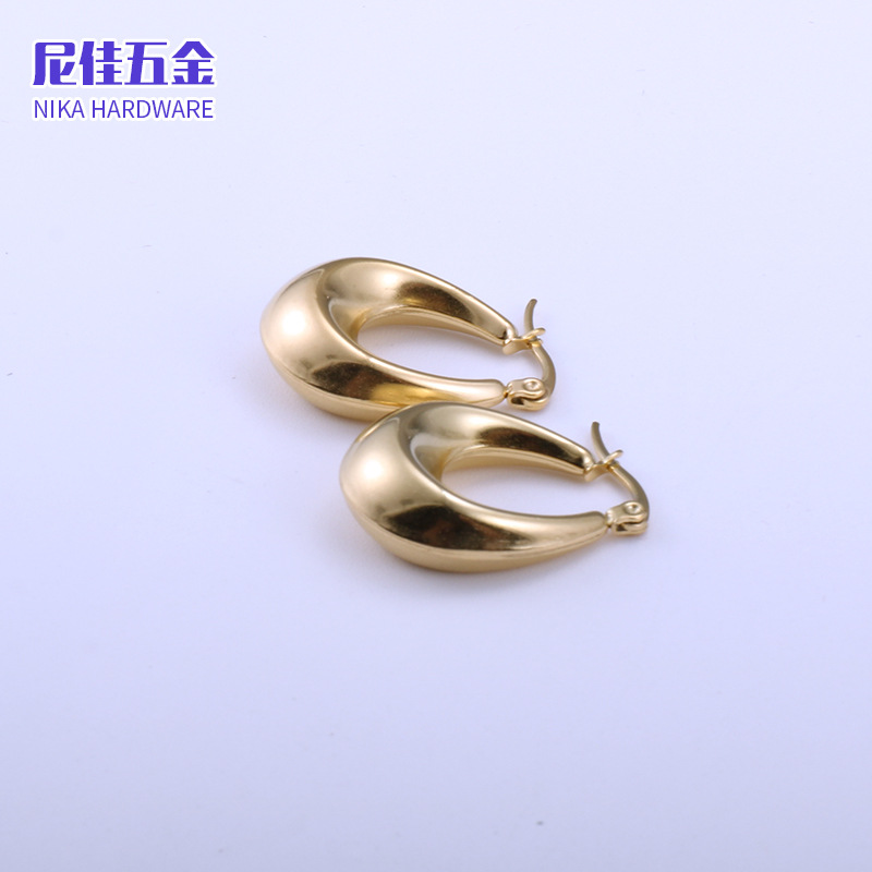 Pendientes estilo francés vintage, acero titanio, lujo ligero, venta caliente Amazon