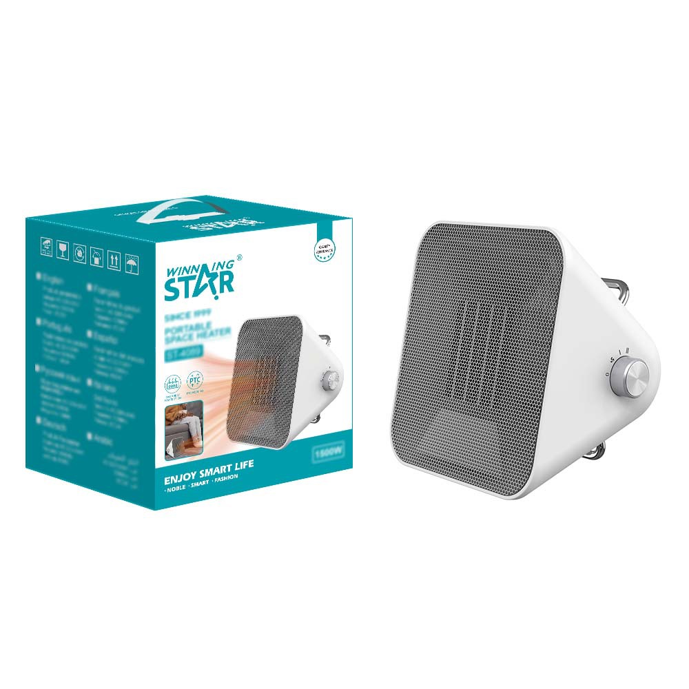 Winningstar transfronterizo 1500W calentador de pies de calentamiento rápido anti-vertido para el hogar calentador de temperatura constante inteligente