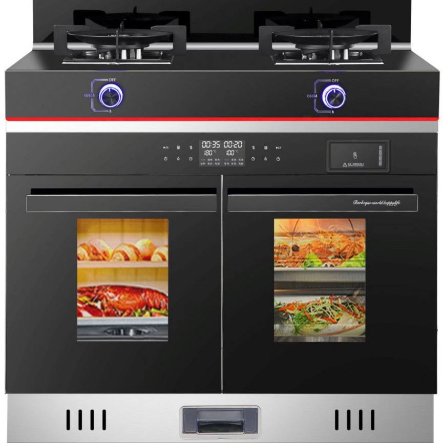 Integrated stove 900 wide double two door left steam right oven kitchen ventilator stove disinfection cabinet integrated cheap affordable low price