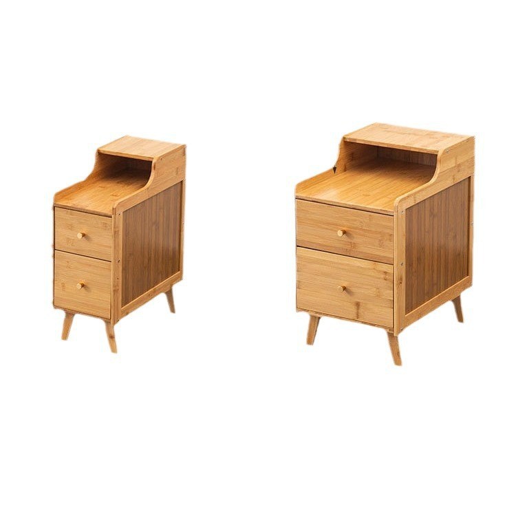 Mesa de noche moderna simple rack pequeño dormitorio pequeño gabinete de lujo ligero de alto sentido de borde estrecho gabinete de almacenamiento de alquiler