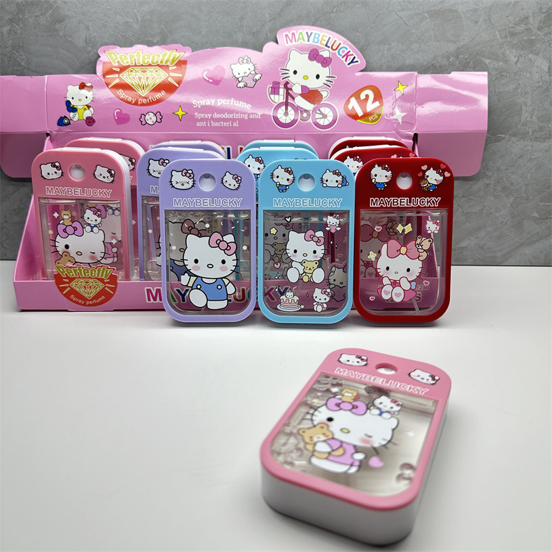 外贸跨境欧美可爱kt萌猫卡片式喷雾香水史迪仔儿童香水学生小礼品