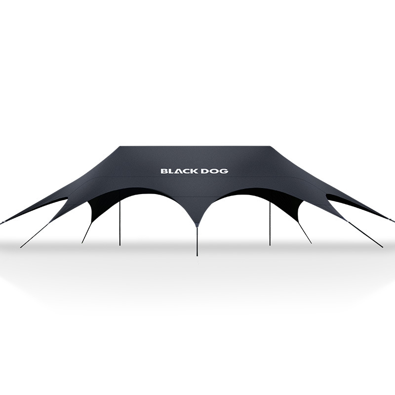 Blackdog Negro al aire libre tienda de sombreante vinil acampado rápido partido camping aire libre cuerda sombreante