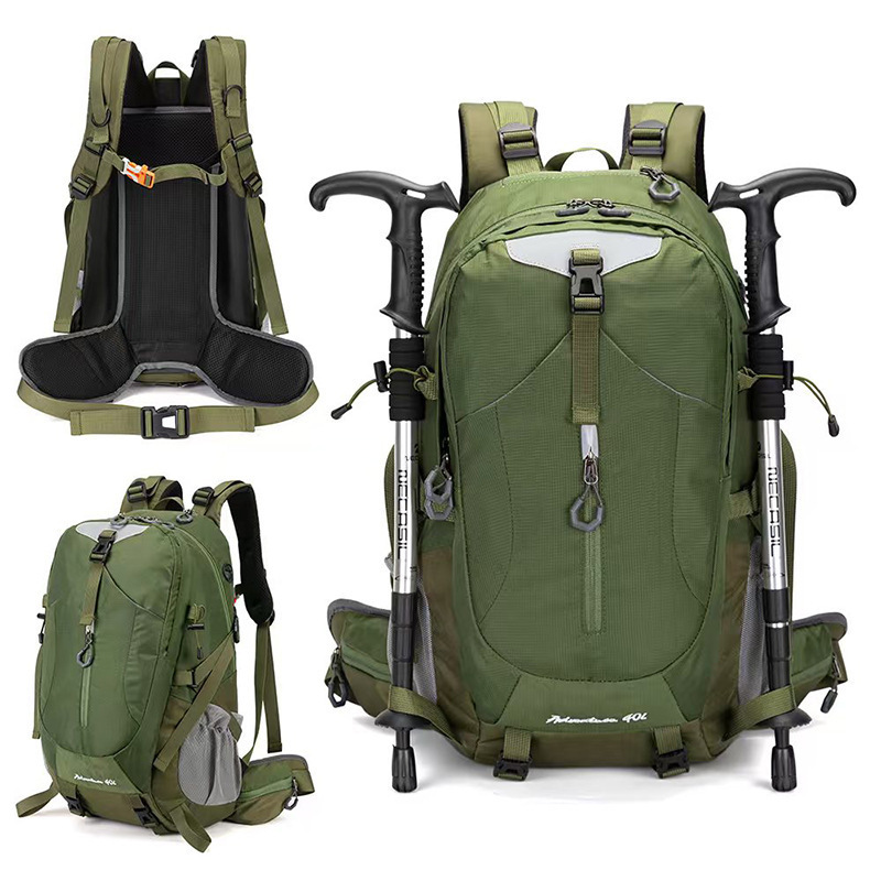 Ready Stock Color-Blocked Mountaineering Outdoor Sports Backpack, Waterproof and Breathable, with Rain Cover, Lightweight Design Backpack