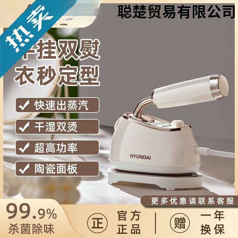Hyundai New Handheld Garment Ironing Machine Steam Electric Iron Household Portable High-Power Ironing Clothes