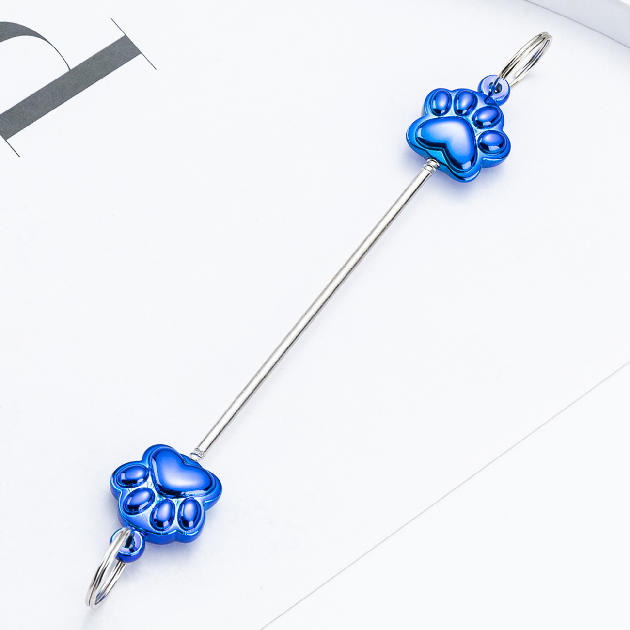 Nuevo DIY cuentas de garra de gato colgante de cuentas de mano creativo accesorios de llavero cuentas de metal cuentas de poste