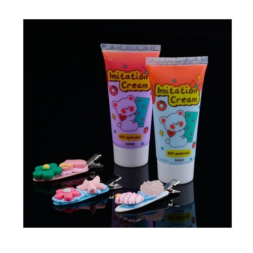 Simulation cream glue mobile phone case antifreeze glue 50ml handmade diy material package stationery box jelly glue accessories wholesale