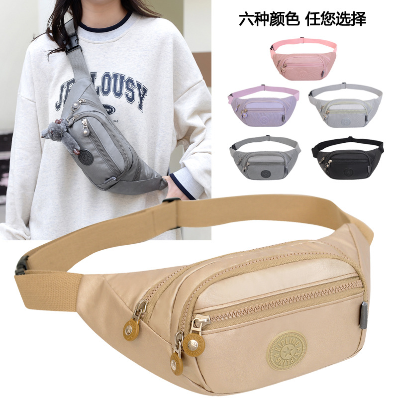 2023 nuevo bolso de pecho bolso crossbody bolso de hombro de tela impermeable brillante pequeño mono colgante de compras bolso de pecho Live Streaming drenaje