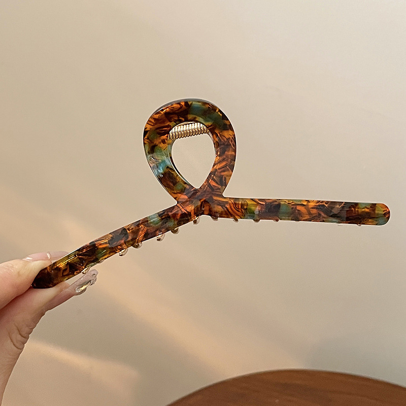 Clip de agarre de ácido acético para mujer, horquilla de disco en la parte posterior de la cabeza, rojo de red, nuevo clip de tiburón 2025, horquilla de alta gama, tocado