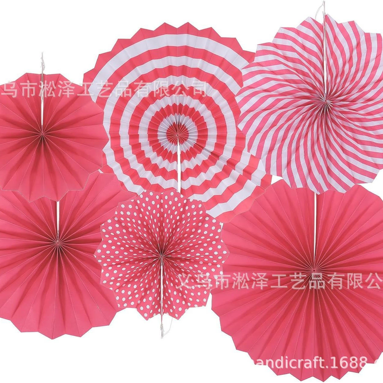 6 un conjunto de ventilador de papel redondo de origami flores festivas decoración de ventanas de bodas de cumpleaños pared de fondo DIY set