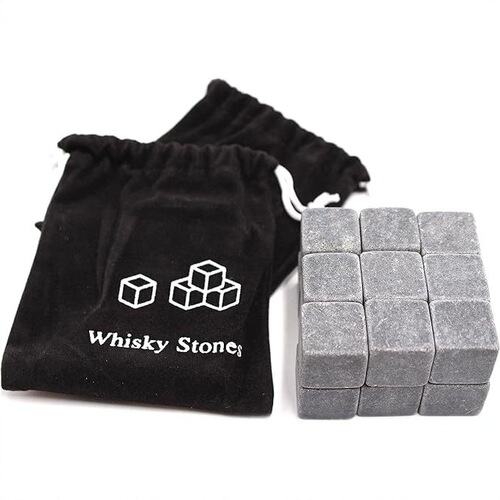 Whisky Stones, Best Selling Ice Chilling Stones, Frozen Unique Ice Cubes, Granite Stones