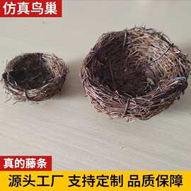 藤编鸟巢鹦鹉鸟窝玄凤宠物玉鸟装饰复活节道具鹌鹑蛋鸟蛋