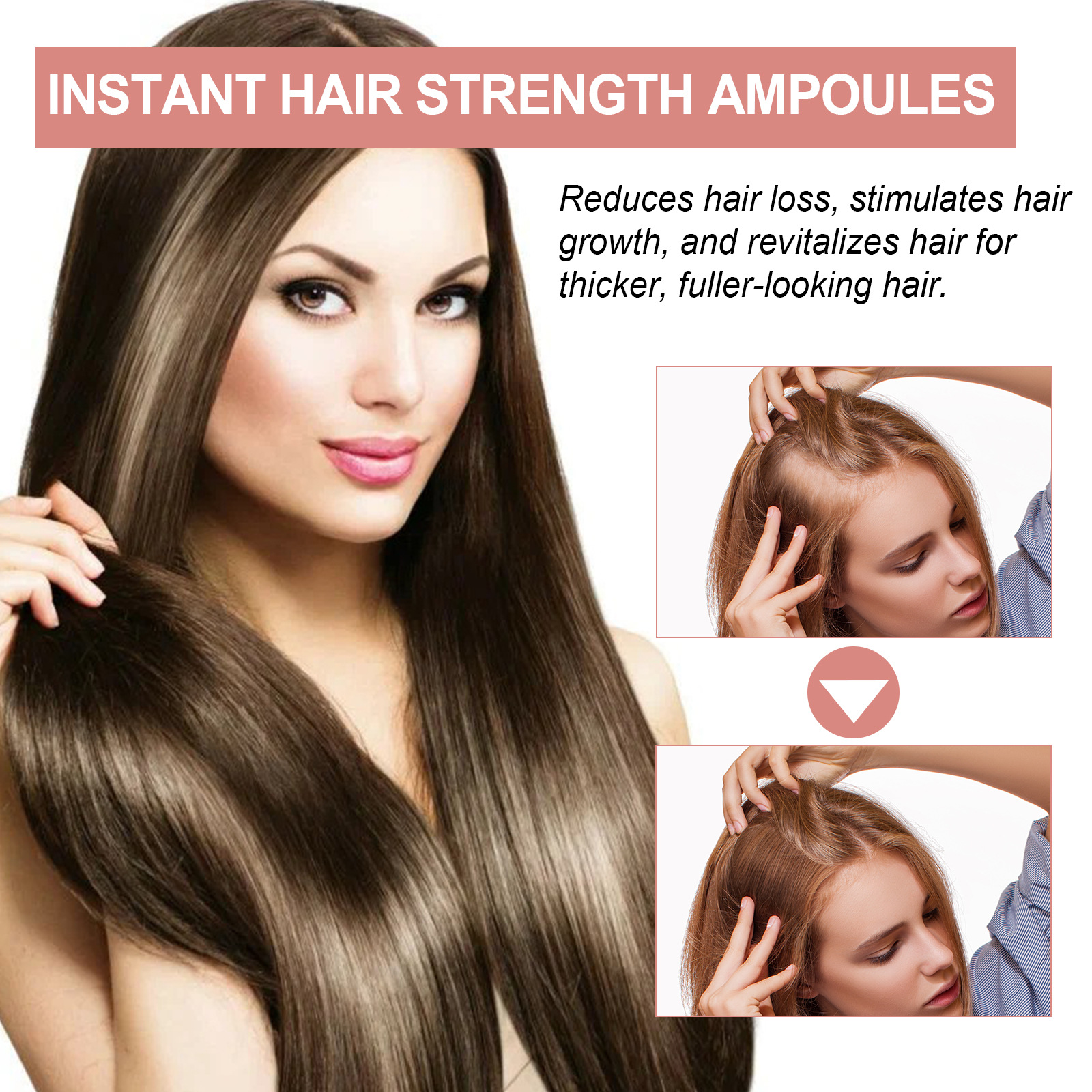Anping EELHOE Dense Bottle Denso, forte e resistente Cura del cuoio capelluto riparatore, antigoccia, liquido per massaggio alla radice dei capelli fisso,_voghion.com