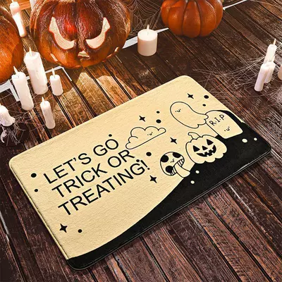 Avtomobil döşəmə paspasları: Floor Mat Flannel Printed - beige-cemetery-4060cmflannel
