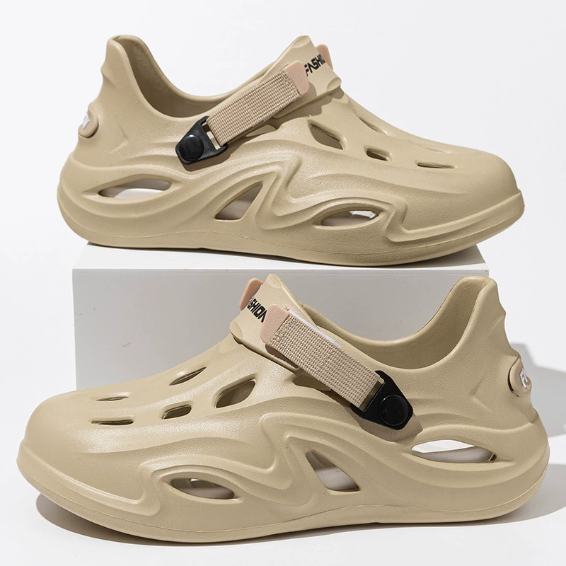 Кроксы 2025 кокосовые мужские спортивные уличные нескользящие износостойкие сандалии с каблуком для пляжа для женщин